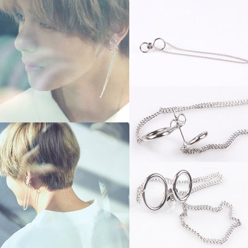 BTS V Silver Earrings