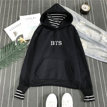 Load image into Gallery viewer, BTS Striped Hoodie