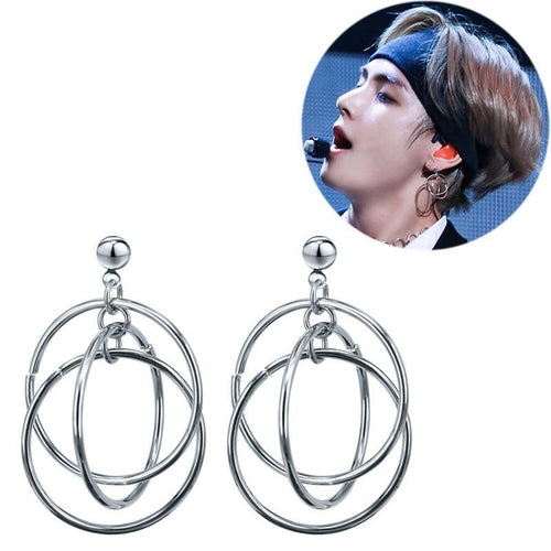 BTS Triple Ring Earrings (Pair)