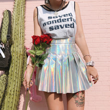 Load image into Gallery viewer, Holographic Pleated Skirt