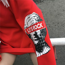 Load image into Gallery viewer, Oversized Harajuku &#39;Lets Rock&#39; Sweatshirt