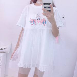 Kawaii Rabbit Summer Dress