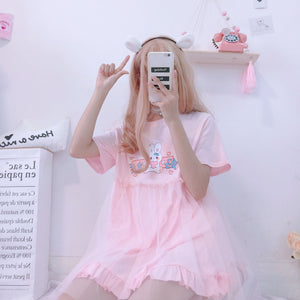Kawaii Rabbit Summer Dress
