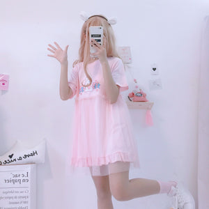 Kawaii Rabbit Summer Dress