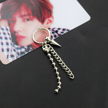 Load image into Gallery viewer, BTS Suga Spike Chain &amp; Bead Earring