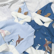 Load image into Gallery viewer, Kawaii Fluffy Reindeer Hoodie