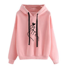 Load image into Gallery viewer, Finger Heart Hoodie