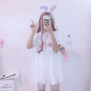 Kawaii Rabbit Summer Dress