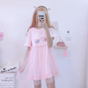 Kawaii Rabbit Summer Dress