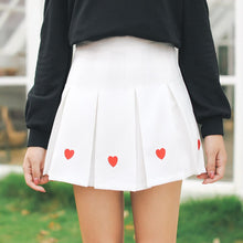 Load image into Gallery viewer, Kawaii Heart Pleated Skirt