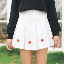 Load image into Gallery viewer, Kawaii Heart Pleated Skirt